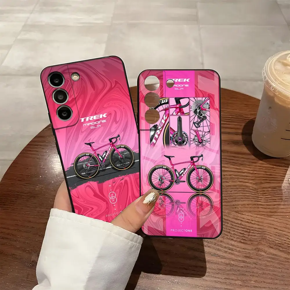 Bicycle T-TrekS Phone Case For Samsung S26 S25 S24 FE S23 S22 S21 Plus S20 Ultra Note20Ultra Black Soft Shell