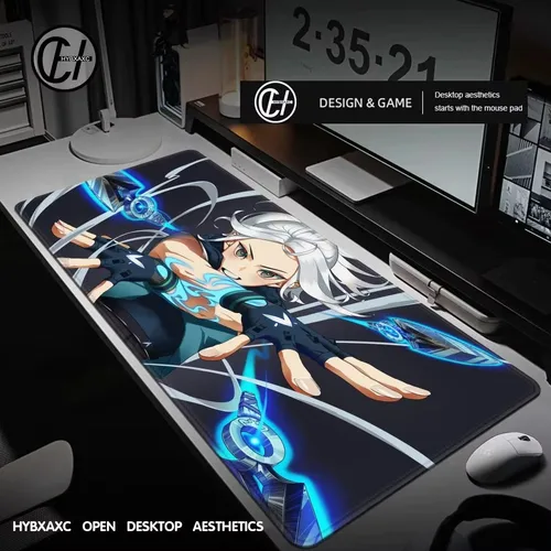 Imagen 2 del producto Alfombrilla de ratón Valorant Jett XXL, accesorios de Gaming para oficina, teclado de escritorio, alfombrilla antideslizante para ordenador portátil, alfombrilla de ratón grande de goma