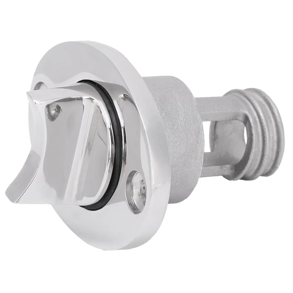 

316 Stainless Steel Garboard Drain Plug Fits 1" Hole 3/4" Thread Marine Drain Plug Oval with Screws Boat Drain Plug