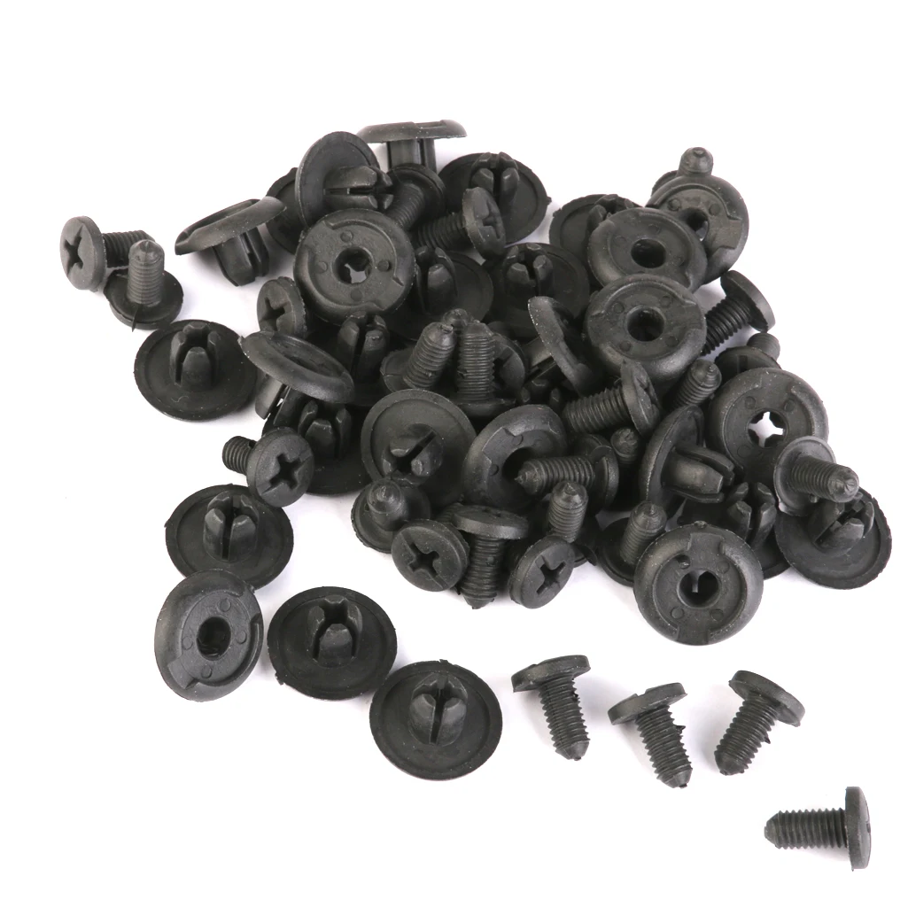 Nylon Screw Fasteners Retainers Clips for Honda Mazda 91512-SM4-003 30Pcs