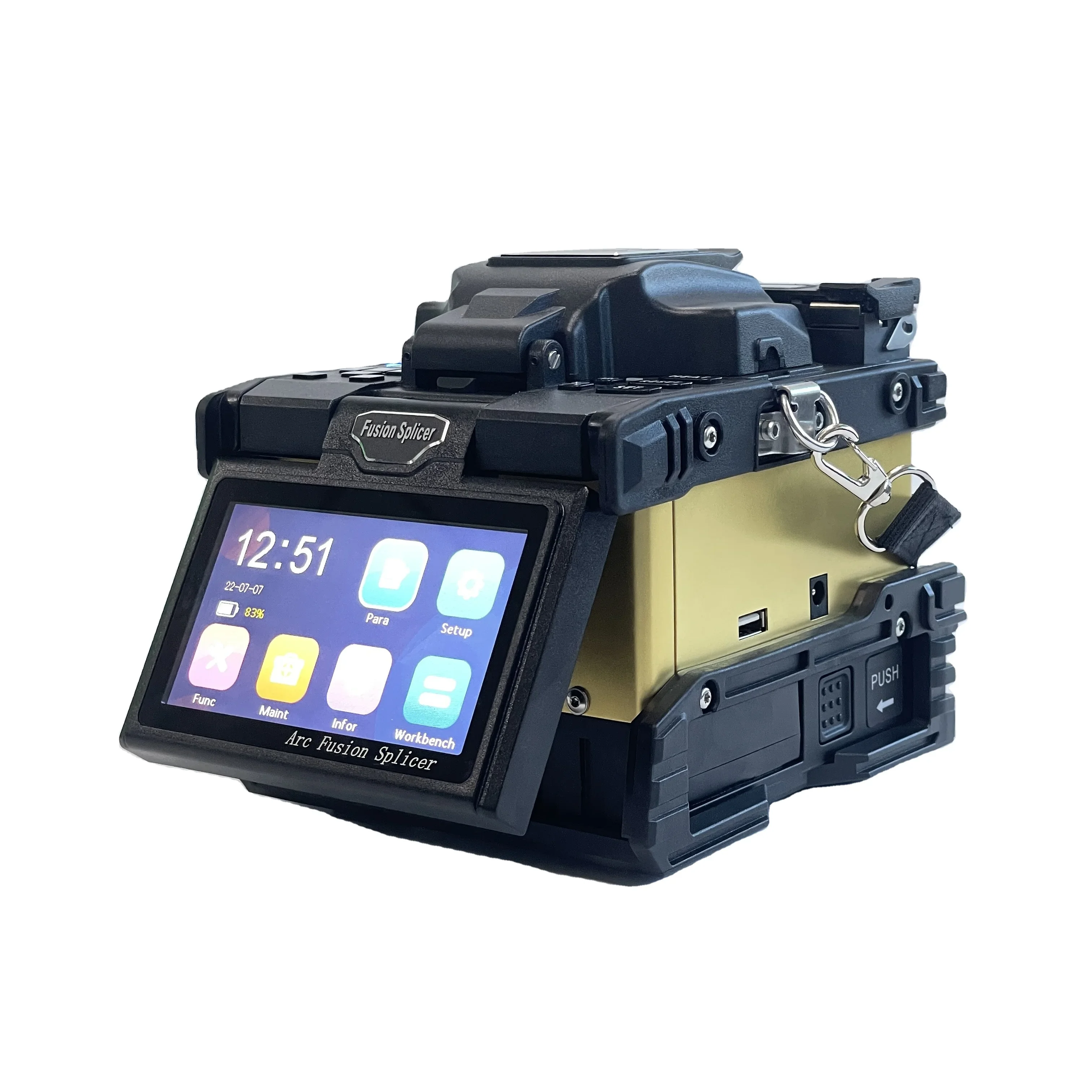

WF680 ftth fiber fusion splicer high sensitive 4.3 inch touch screen Anti-shock Automatic ARC value & position calibration