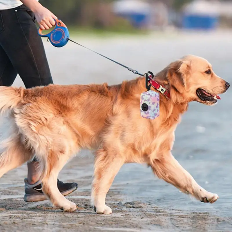 Pet Poop Bag Storage Bag Dog Waste Bag Dispenser Dog Zipper Pouch Dog Poop Holder Waste Bag Holder With Carabiner Pet Supplies