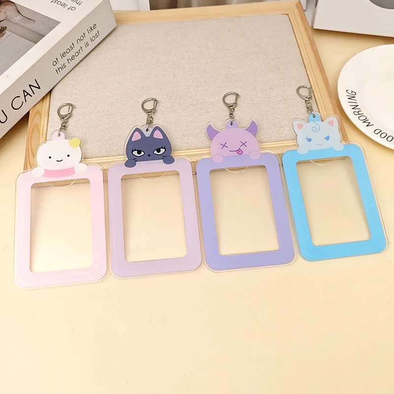 

New Kpop KARINA WINTER NINGNING GISELLE Acrylic Keychains Card Holder Kawaii Idol Photocard Holder Cover Bag Pendant Key Chains