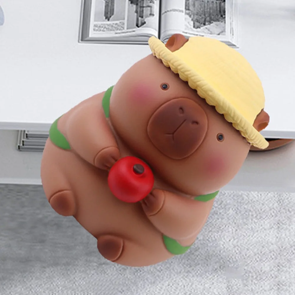 Skarbonka Kapibara z Korektem do Zbiornika na Wody, Duża Pojemność, Model Kapibara, Skarbonki Dekoracyjne, Kreskówkowa Skarbonka Kapibara, Pudełko do Przechowywania dla Dzieci/