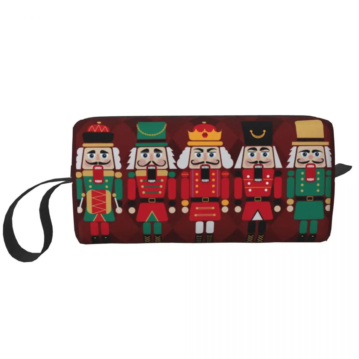 Christmas Nutcrackers Travel Cosmetic Bag Nutcracker Toy Soldier Makeup Toiletry Organizer Ladies Beauty Storage Dopp Kit