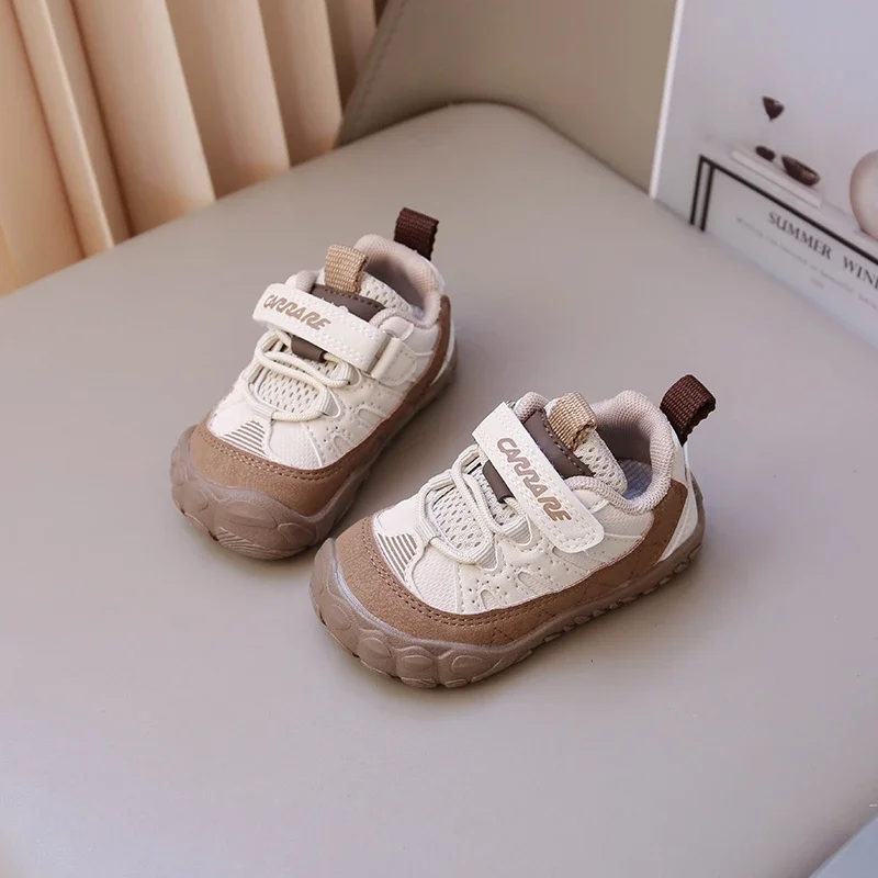 Toddler Mesh Breathable First‑Walker Sneakers Anti‑Collision Toe Hook & Loop Soft Sole Baby Outdoor Shoes
