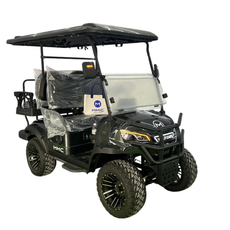 Electric Golf Cart 60V AC Motor Lithium Battery Reinforced Folding Windshield Off Road Hunting 4 Seater Electric Golf Cart