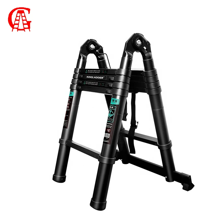 Factory Production 5 M New Style Aluminum Folding Extending Telescopic Ladder