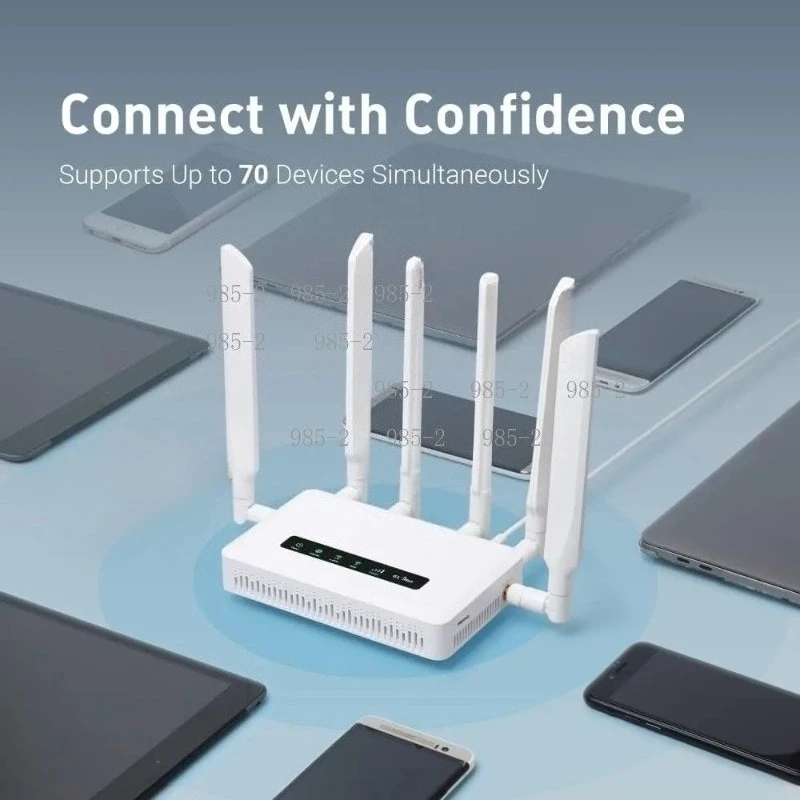 Household RV 5G WiFi 6 Router, Detachable Antennas Dual-SIM Cellular Gateway IoT Equipment