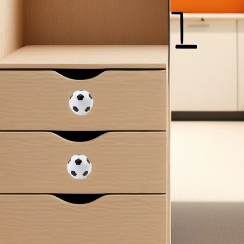 

4pcs Soccer Ball Drawer Knobs Room Cabinet Handles Anti-Collision Safety Design For Wardrobe Cupboard Dresser Hardware