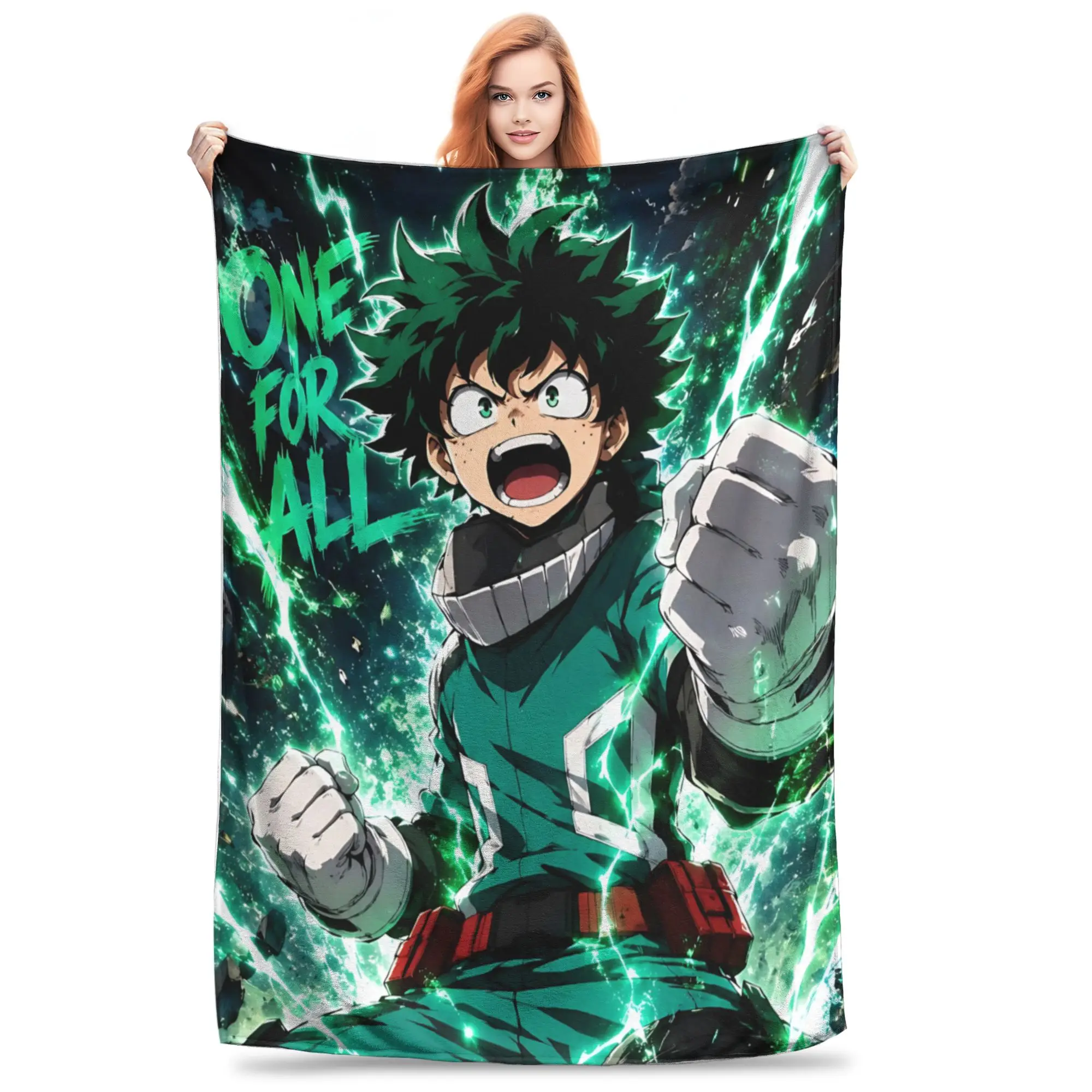 1PC Home Izuku Midoriya  Blanket Throw Super Cosy Plush Living Room Sofa