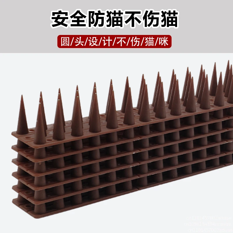 10/12Pcs Plastic Bird Spikes Detachable Deterrent Burglar Pigeons Spikes Anti Climb Fence Wall Spike for Repeller Birds Cat