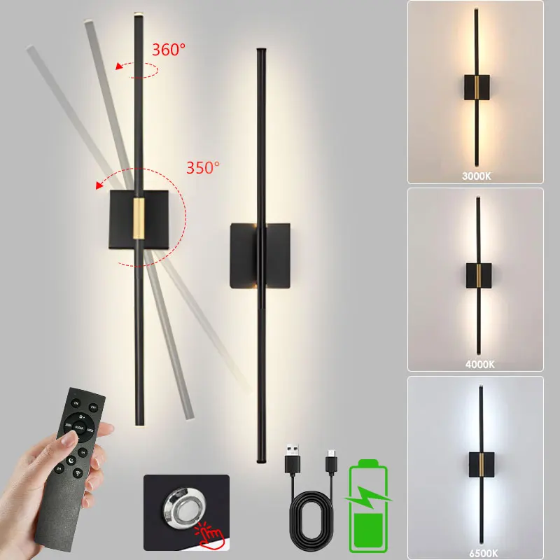 

Беспроводные светодиодные настенные светильники на батарейках с дистанционным управлением 3CCT USB перезаряжаемые настенные светильники с сенсорной регулировкой яркости светодиодные настенные светильники