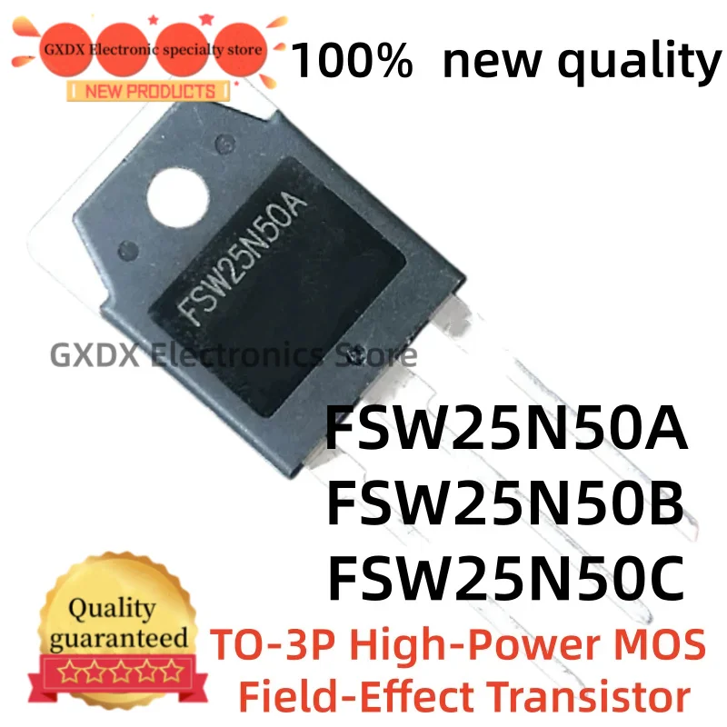 5-10piezas 100% nuevo FSW25N50A FSW25N50B TO3P FSW25N50C 25N50A 25N50B 25N50C 25N50 TO-3P High-Power MOS Field-Effect Transistor