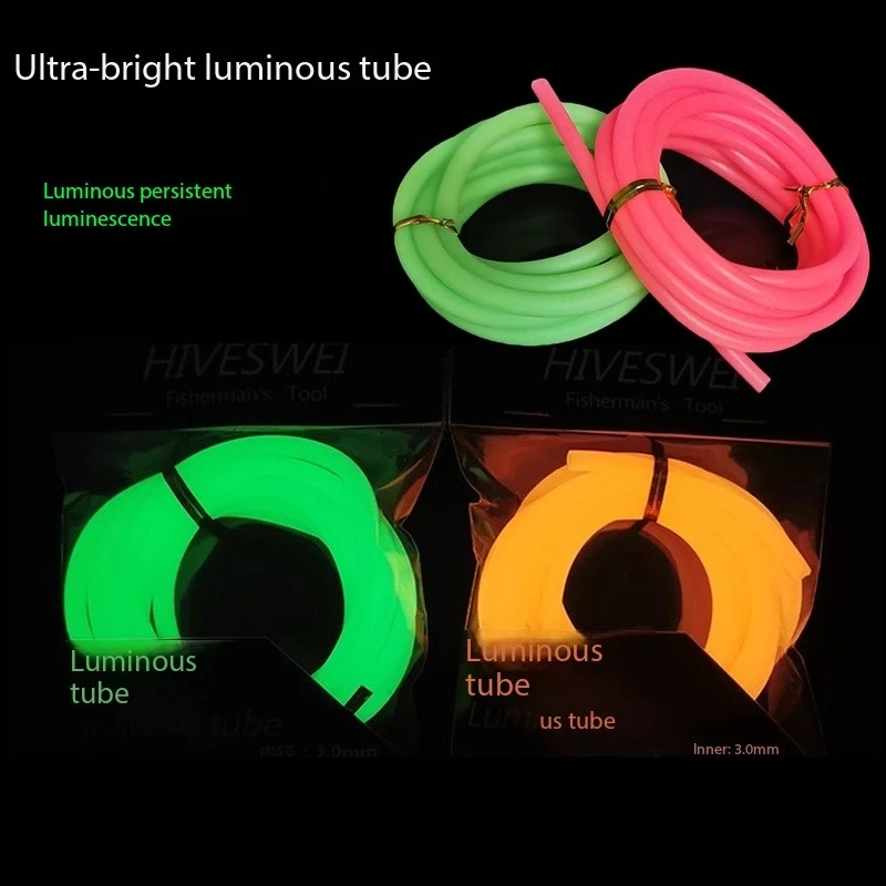 5-Meter Long Fluorescent Night Light Soft Rubber Hose For Sea Fishing To Lure Fish, Anti Entanglement Fishing Line, Fishing Gear