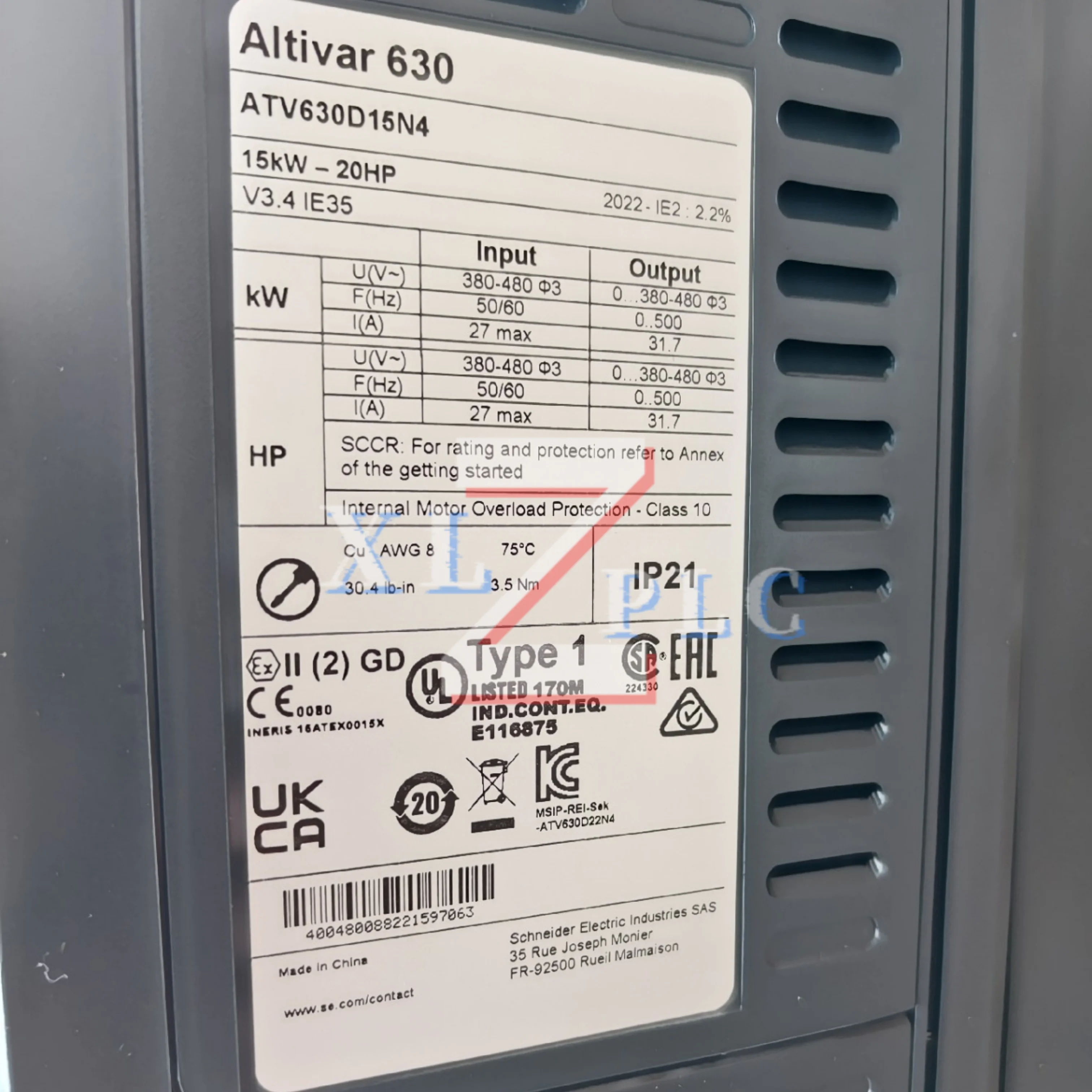 ATV630D15N4 ATV630D18N4 nouveau dans la boîte convertisseur de fréquence
