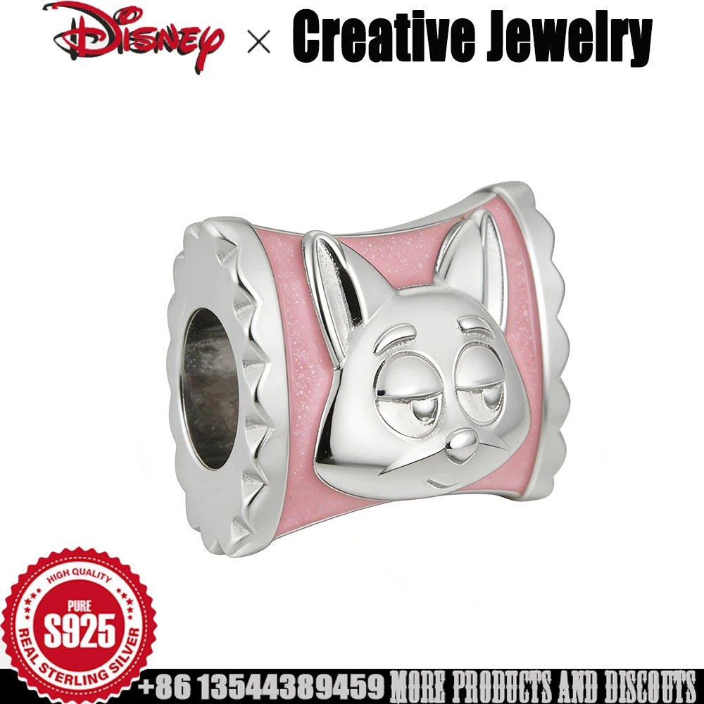 ديزني 925 الفضة سحر Zootopia جودي نيك الحلوى حبة ل ثعبان سلسلة سوار الطفل اللعب لطيف سحر الفتيات غرامة مجوهرات Gif