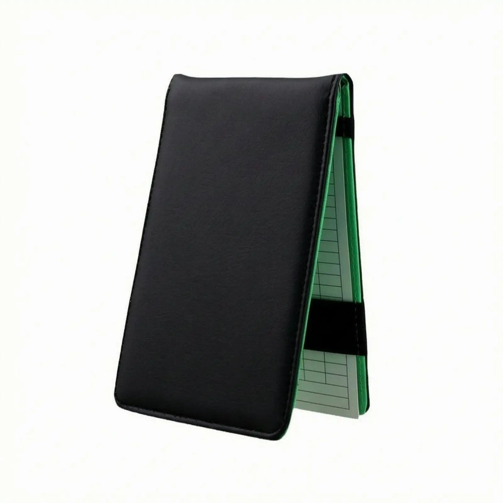 Compact Golf Scorecard Holder | Stitched Edges square shape, Golf Scorecard Holder with Elastic Straps, for Club Play