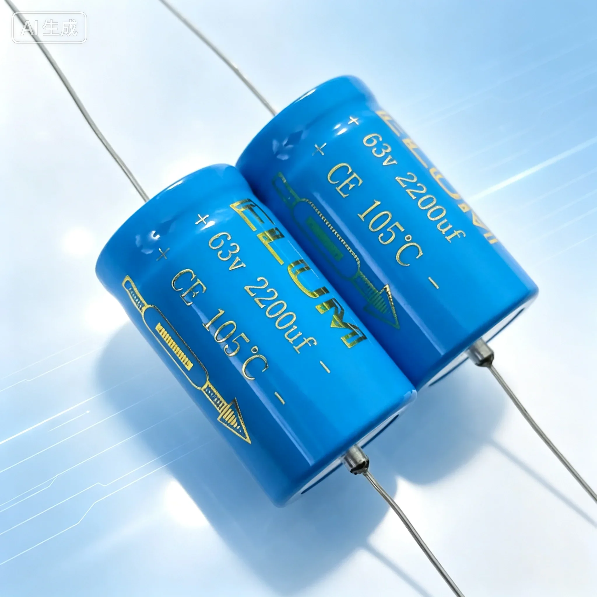 50PCS for Tube Amp 2200UF 63V Original Axial Horizontal Audio Electrolytic Capacitor 22*36