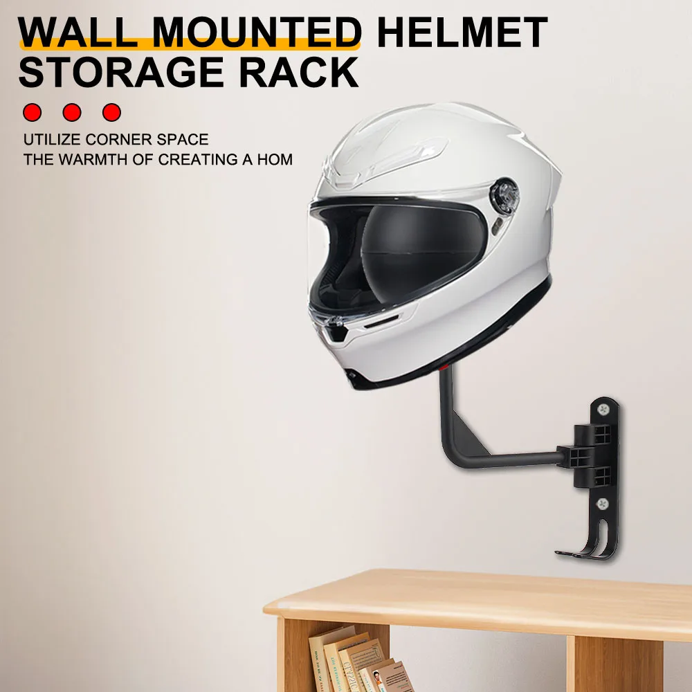 Moto Accessories Helmet Claw Hook Easy Install Wall Mounted Multi Unctional Helmet Mount Motorcycle Helmet Hook image 2