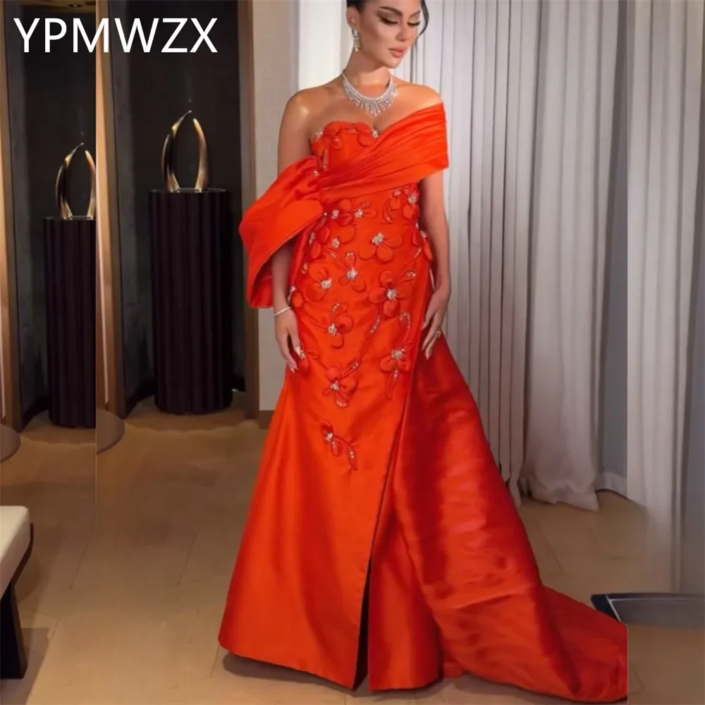 

Customized Prom Gown Evening Formal Dress Women YPMWZX Off-the-shoulder Column Floor Length Vertically Bespoke Occasion Dresses