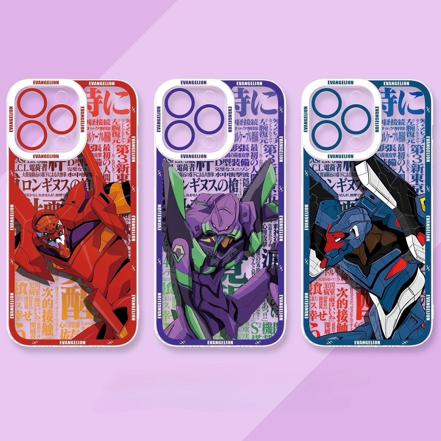 Accesorios de la animación Neon Genesis Evangelion compatibles con fundas protectoras para teléfonos móviles iPhone 17 16 15 14 13 12 11 Pro Max