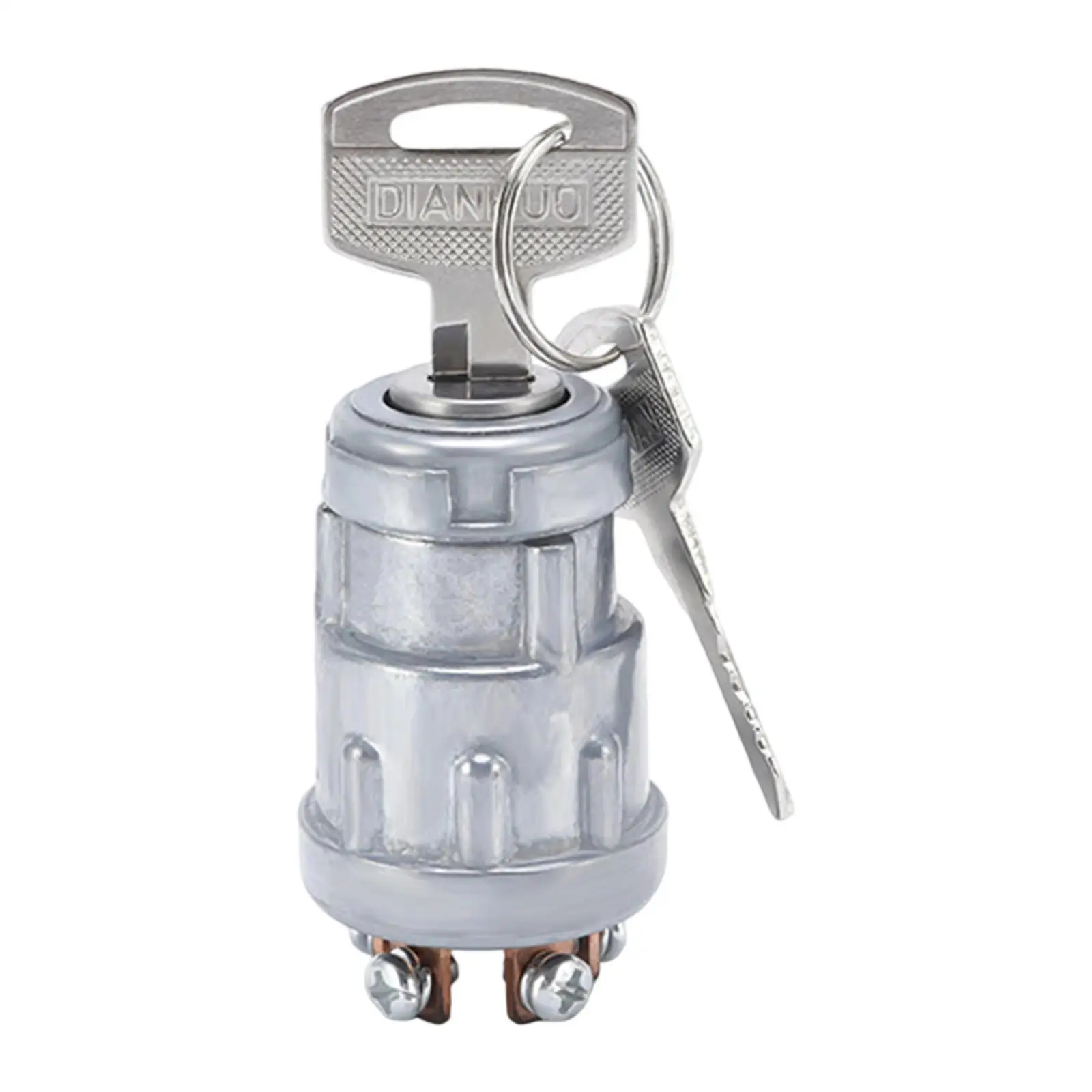 Ignition Switch Engine Start Switch Portable Spare Parts Weatherproof Replacement with 2 Key 4 Position for JK424 Truck