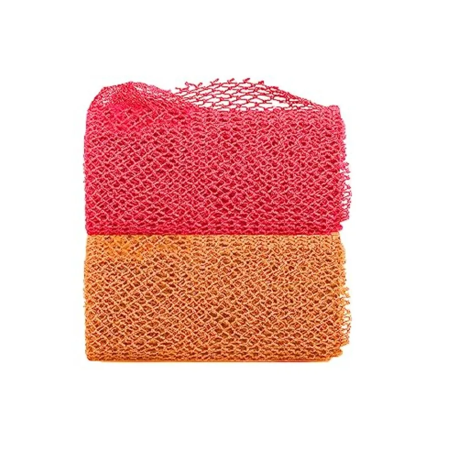 African Exfoliating Bath Sponge Net Duo
