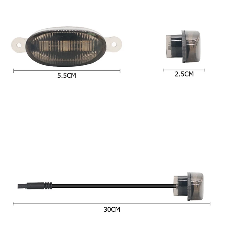 LED Front Grille Marker Lights w/Projector Lens Assembly Compatible with Cars, Pickups, Trucks, SUV, Trailer, 3000K Yellow Amber