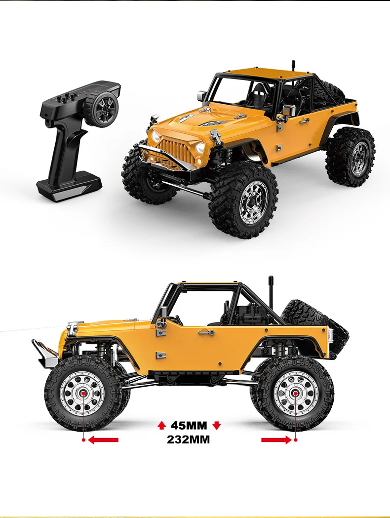 HOSHI MJX H12Y+ 1/12 Full Scale Remote Control Car Toys Model 4x4 Climbing Off Road Vehicle Brushless Rc Car Toy