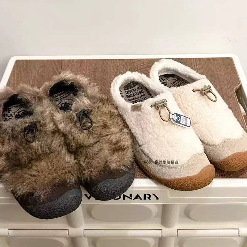 

Cohen's new autumn and winter product, small lamb hoof women's shoes, keeps warm and provides outdoor fur shoes for one foot