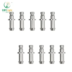 Luer Taper Universal Metal Airway Connector, NIBP Cuff Connector, Air Hose Tube Adapter, Suitable for 4 mm Convert 5 mm