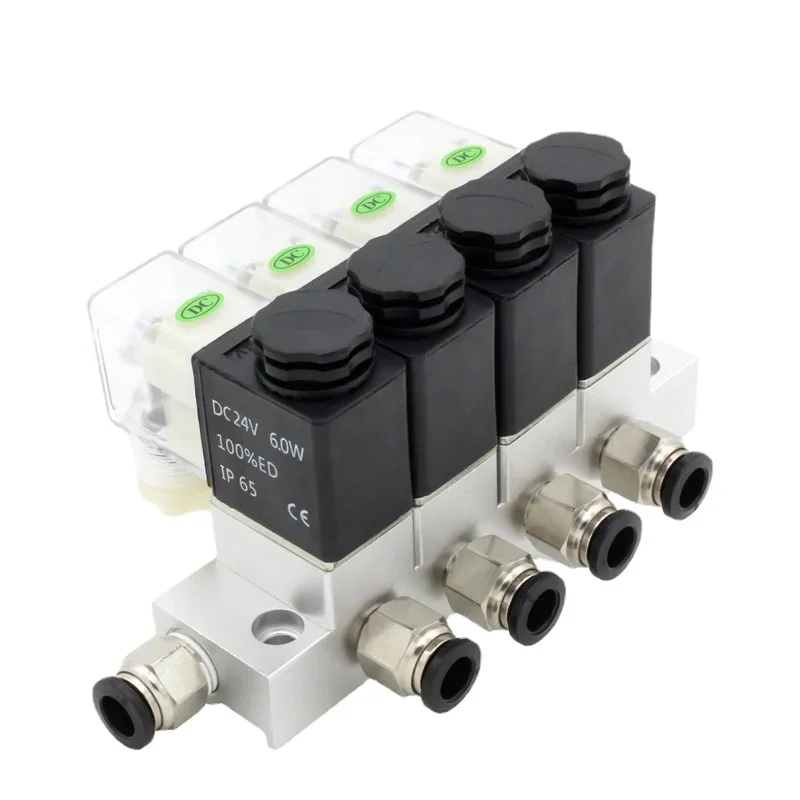 

Solenoid Valve Normally Closed 2V025-06 AC220V DC12V24V multi-way combination type valve air magnetic Pneumatic 2V025-08