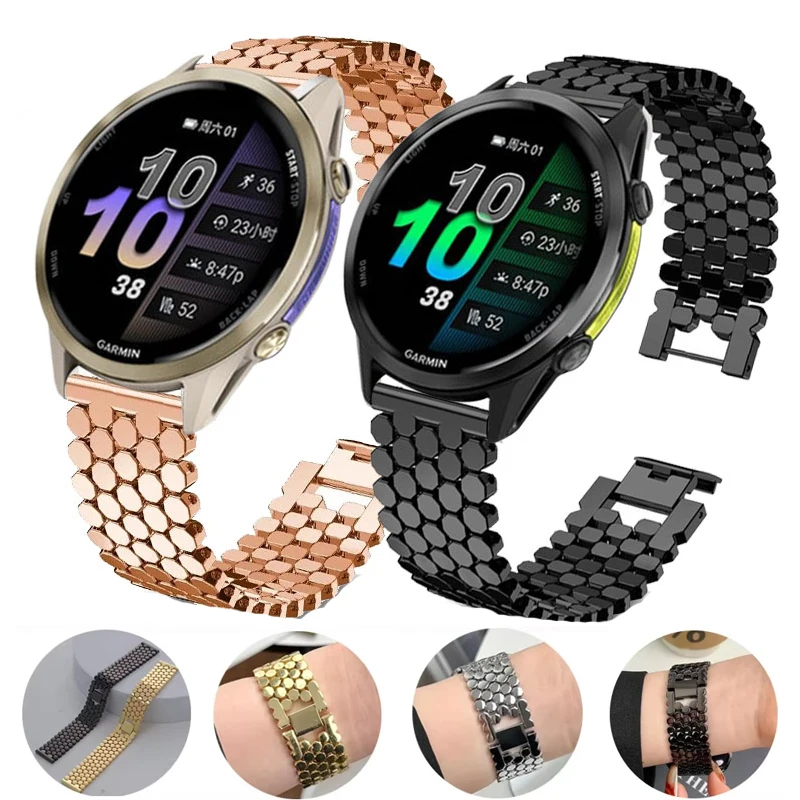 22 mm Armband für Forerunner 965 745 265 970 570 S70 47 mm Smartwatch Edelstahlband für Garmin Venu 2 3/Vivoactive 4