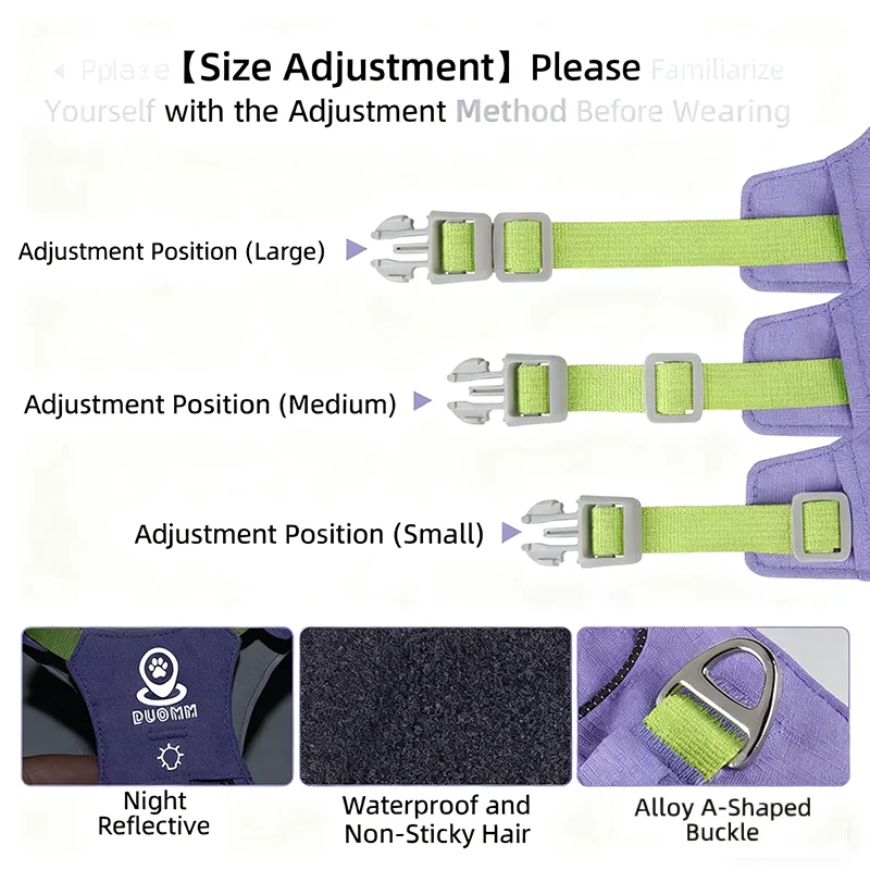 Lightweight Escape-Proof Dog Harness Vest - Breathable Mesh Pet Vest Color Blocking Reflective for Small/Medium/Large Dogs