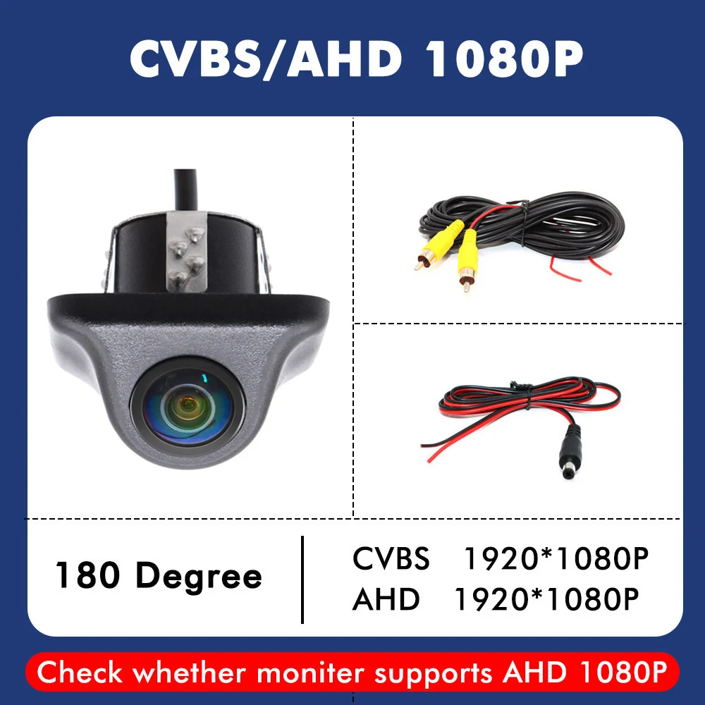 SMARTOUR 180 Grad 4K 1920x1080P Auto-Rückfahrkamera Fischaugenobjektiv AHD NTSC Format HD Nachtsicht für Autoradio MP5 – Detail 6