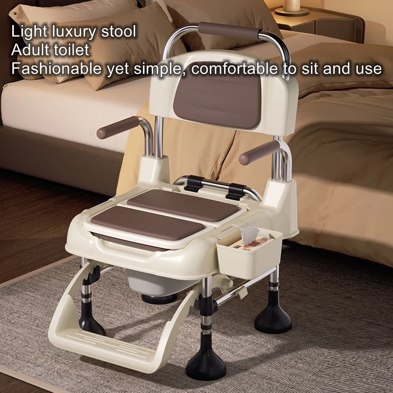 Elderly mobile toilet postoperative rehabilitation sitting chair, pregnant woman wheelchair toilet