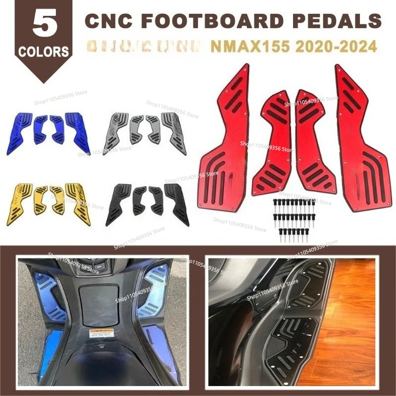 N-MAX155 20-23 Modified CNC Aluminum Alloy Foot Pads, Non-slip Foot Pedals
