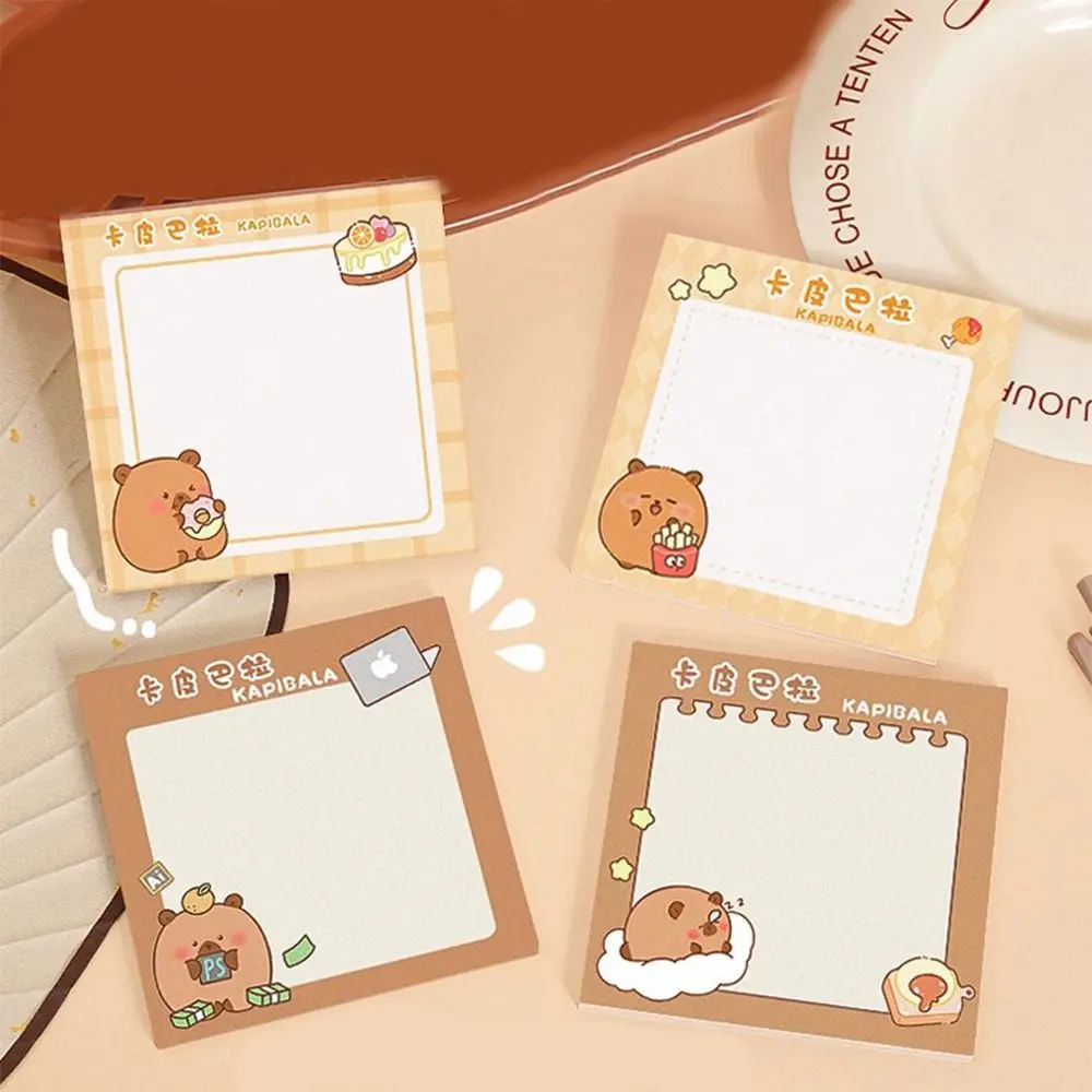 Multifunction Cute Capybara Sticky Note N Times Self-adhesive Capybara Memo Pad Notepad Notebook Message Paper Student