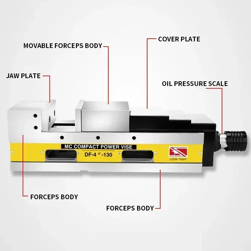 ممتاز أعلى جودة حار SalesMC الدقة الهيدروليكية ملزمة الهيدروليكية المسطحة مركز التصنيع 6 بوصة زاوية ثابتة متعددة الطاقة B #6