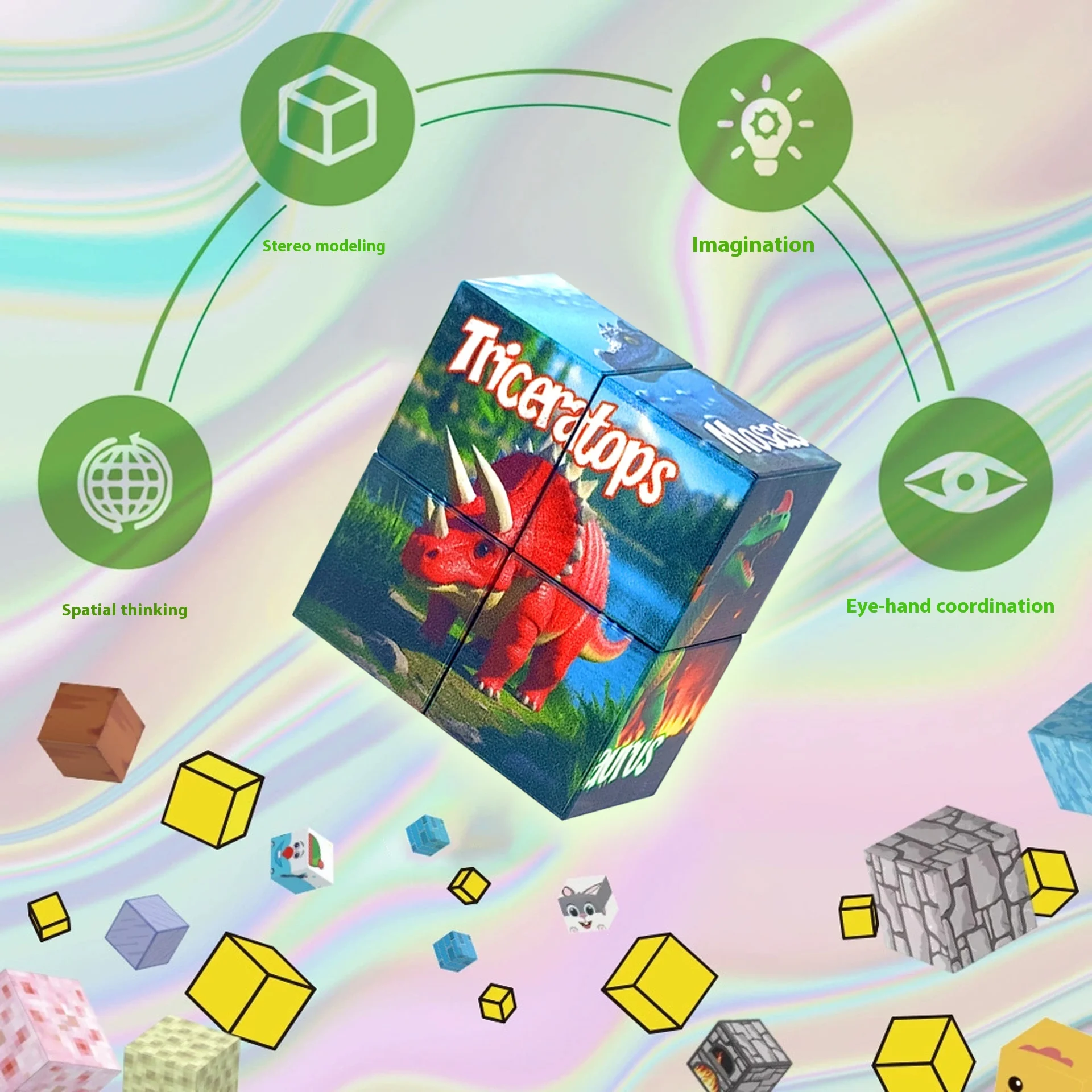 2/5 قطعة كتلة مغناطيسية لتقوم بها بنفسك لغز الجمعية بلدي العالم الالعاب العملاقة المغناطيسي شفط 2 سنتيمتر الجسيمات الكبيرة لغز الكرتون لغز