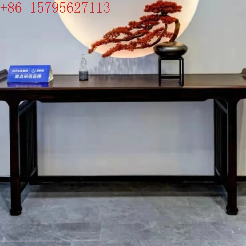 

XL новый китайский стиль, средний зал, шестисекционный стол из цельного дерева, алтарь, бисер, чехол из Ugyen Wood