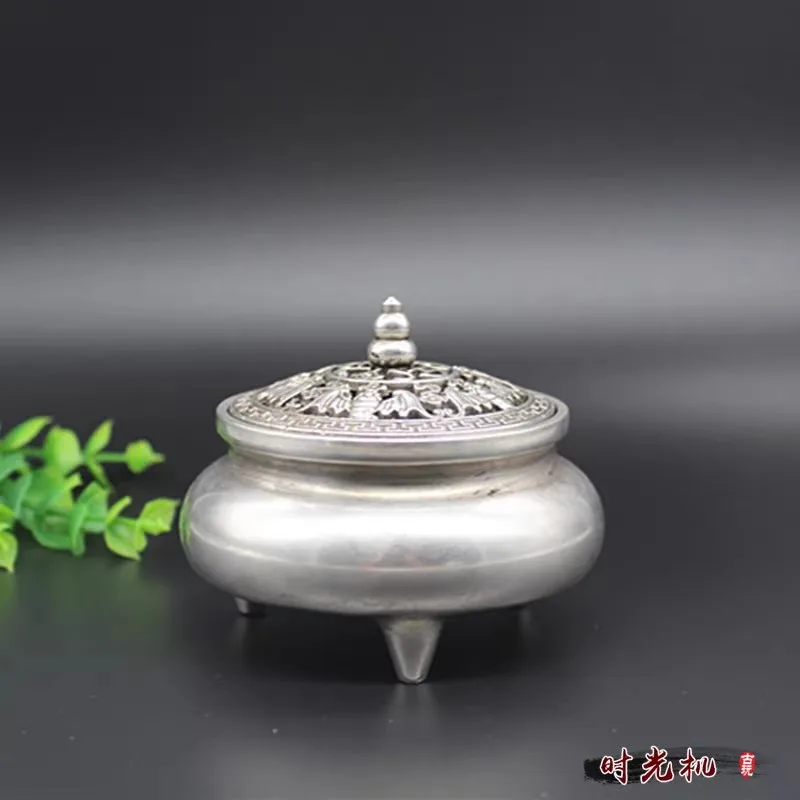 Retro Collection Double Dragon Playing Pearl Xuan Dexun Incense Burner Decoration