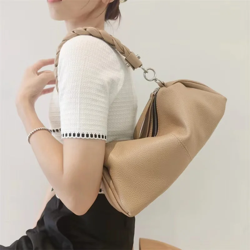 Genuine Leather Bags Women's 2024 New Fashion Shoulder Messenger Underarm