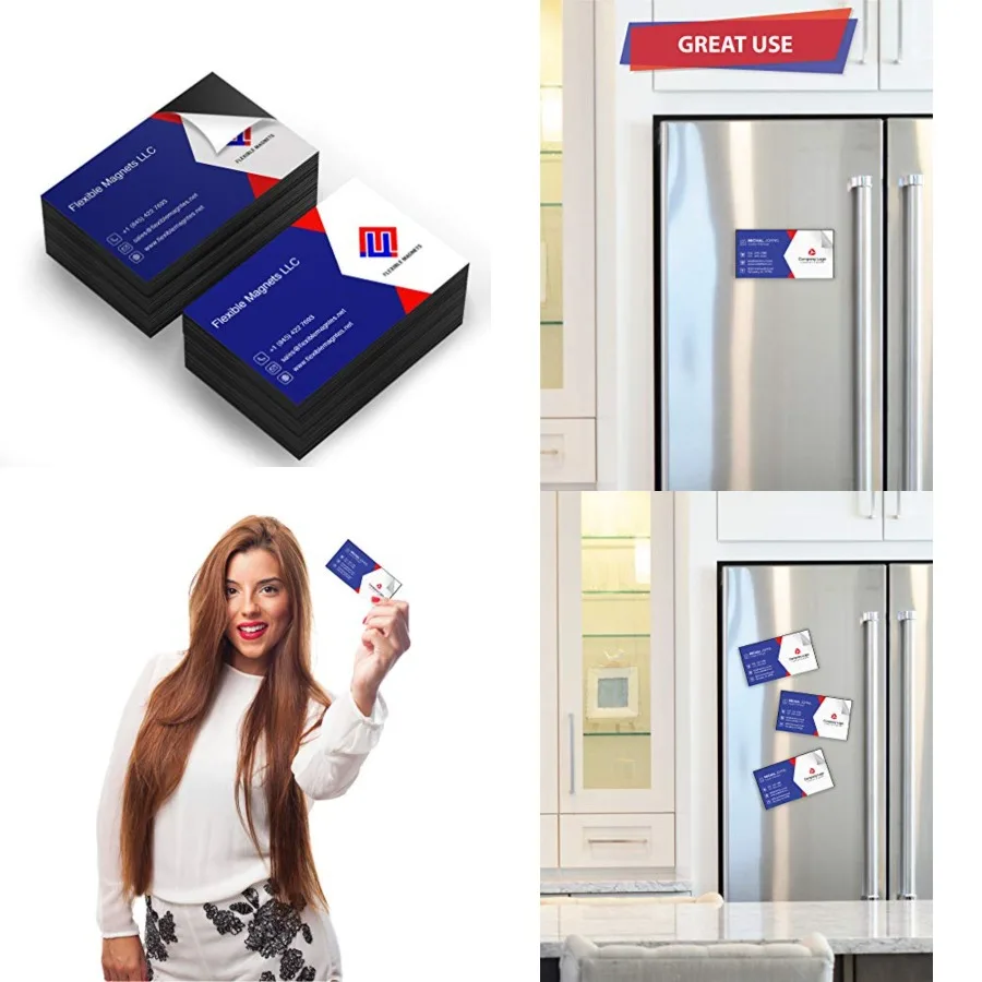

Self Adhesive Magnetic Mount for Business Card Magnets and Save The Date Cards- Peel n Stick Backs - 20 mil 00