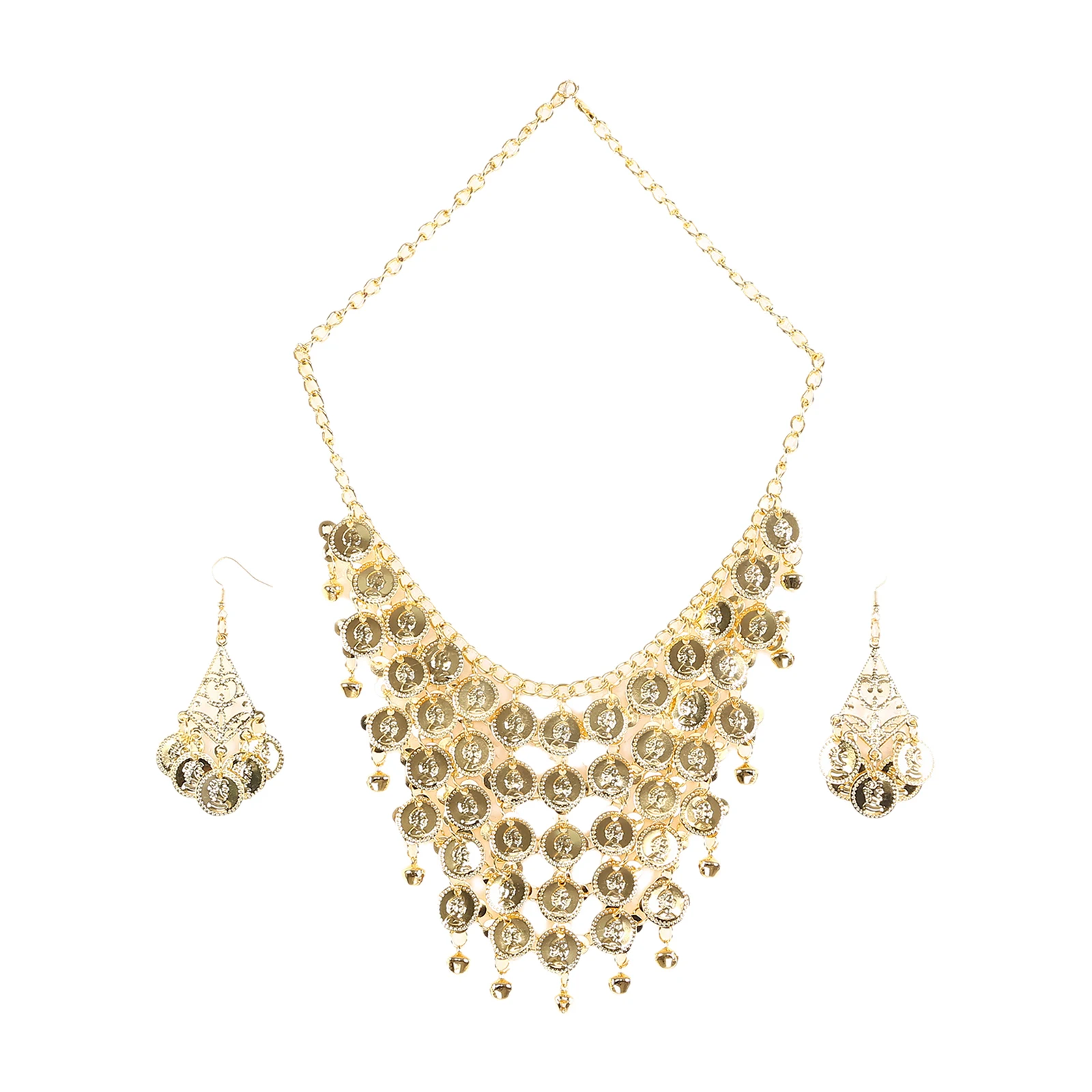 インドダンス練習パフォーマンスヒップスカーフセット女性ベリーダンススカートスパンコールウエストチェーンベルトネックレス手首袖口衣装