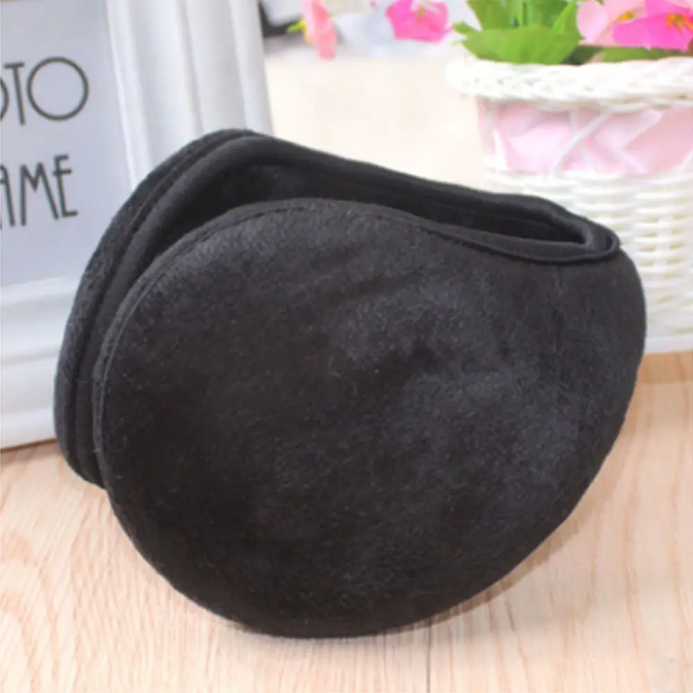 

Ear Winter Warmer Grip Ear Lap Men Earmuff Wrap Fleece Black