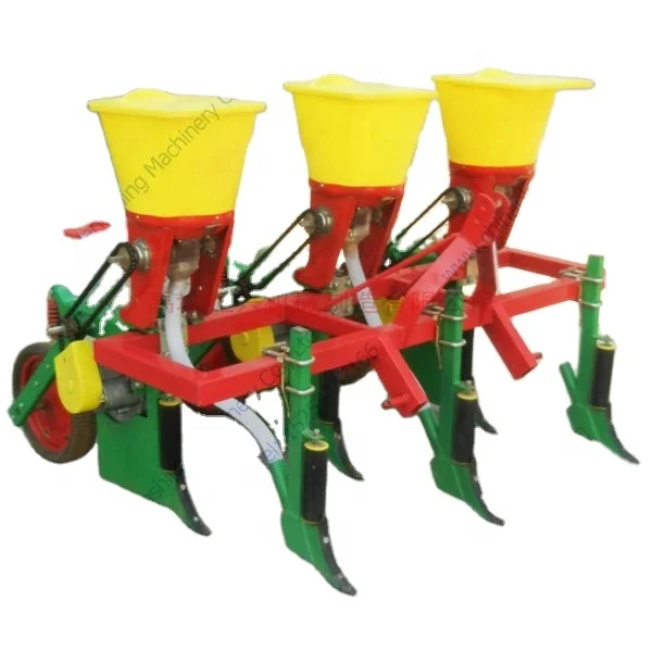 Corn precision seeder with fertilizer 3 rows