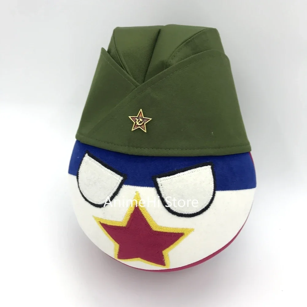 

Yugoslavia Ball and Boat cap Doll countryballs plushies Cosplay Polandball Plush Toy for Gift 20CM