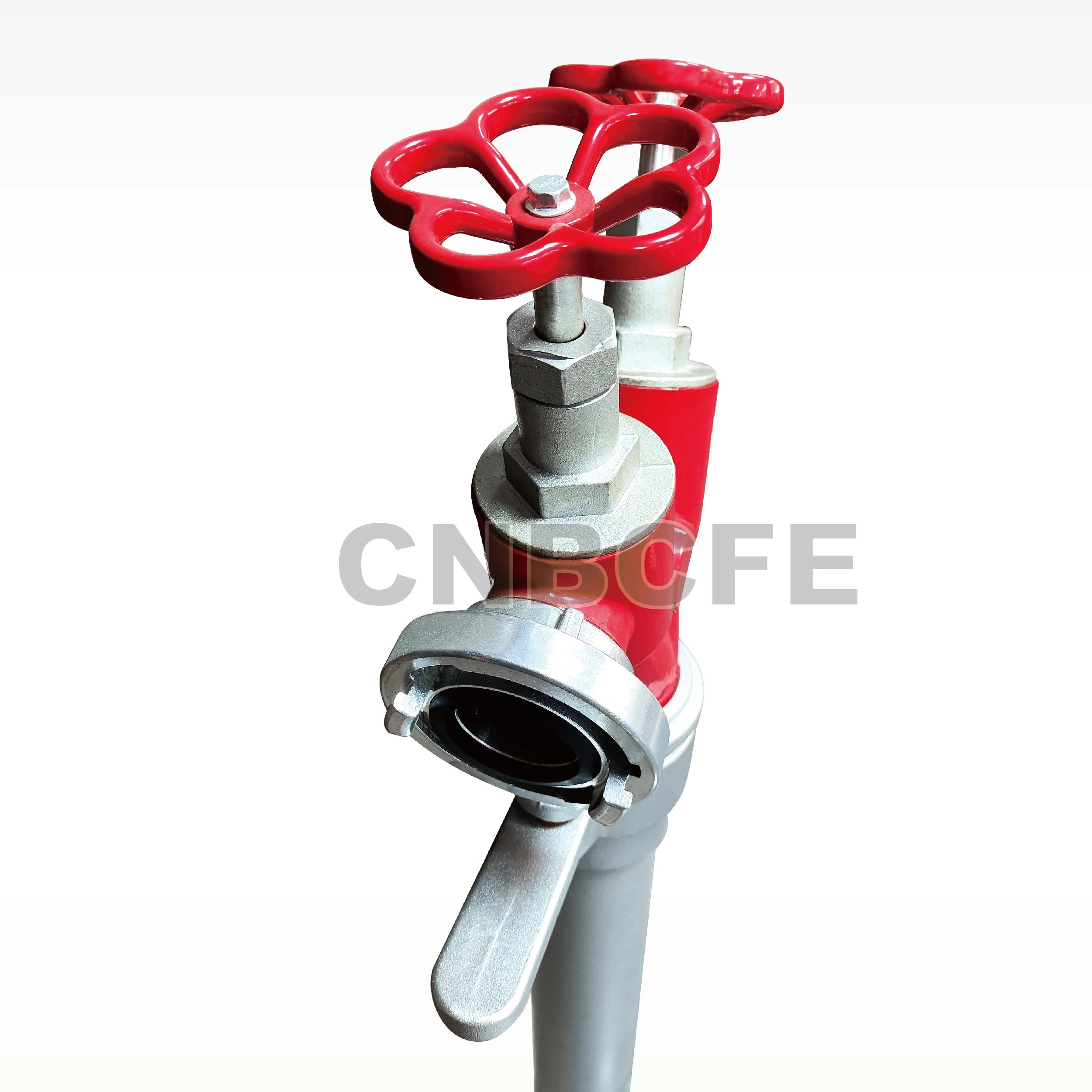 CNBCFE 65mm 2 Way Breeching Inlet Pillar Fire Hydrant Valve, Wet Riser Outdoor Fire Stand Pillar Hydrant 1.6MPa